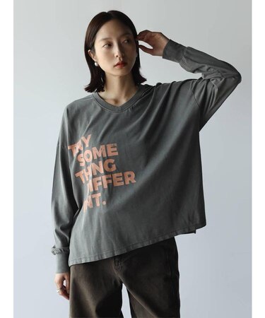 ロゴプリントワイドTシャツ