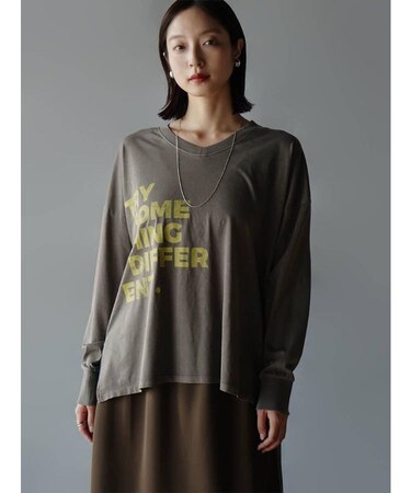 ロゴプリントワイドTシャツ