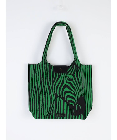 Zebra’s face&hipジャガードニットトートバッグ