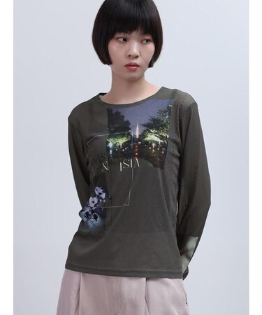 フォトコラージュシアートップス