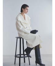 【Aga×NORITAKE】Future Melton Big Collar Long Coat