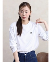 フレンチブルドッグワンポイント刺繍ロングＴシャツ