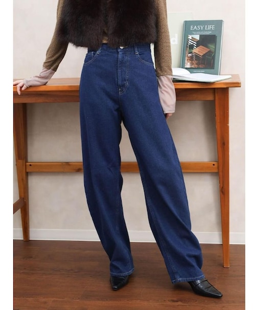バレルレッグデニムパンツ
