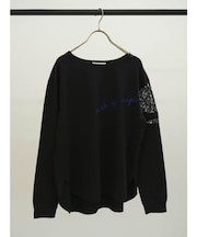 レースドッキングメッセージロゴロングカットソー