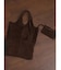 THIN LEATHER SUEDE TOTE BAG