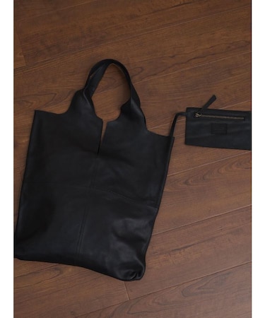 THIN LEATHER SMOOTH TOTE BAG