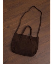 THIN LEATHER SUEDE 3WAY TOTE BAG