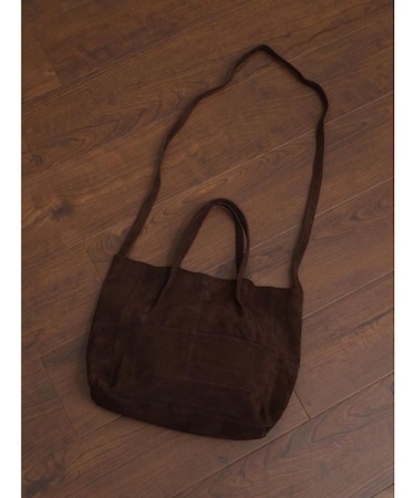 THIN LEATHER SUEDE 3WAY TOTE BAG