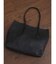 THIN LEATHER  SMOOTH WIDE TOTE BAG
