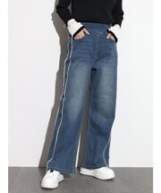 サイドフリンジデニムパンツ