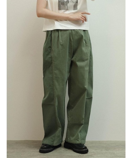 配色切替ドロストバレルパンツ
