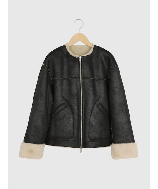 【Boutique Ordinary × Vin】リバーシブルムートンブルゾン