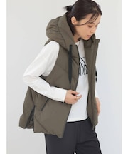 サイドジップフーディ―ダウンベスト