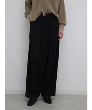 ベルト付タックバレルパンツ