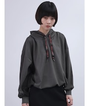 異素材ロゴリボンフーディー