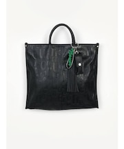 nouer エンボスロゴトートバッグ(greige,black)