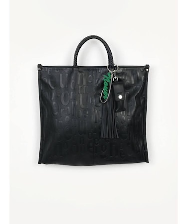 nouer エンボスロゴトートバッグ(greige,black)