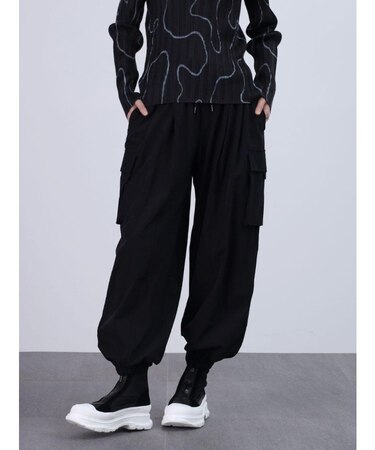 ナイロンタックカーゴパンツ(black,khaki)