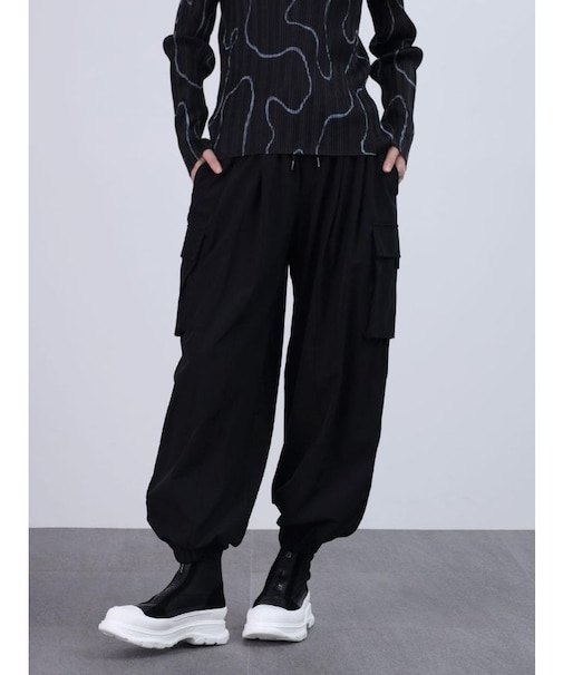 ナイロンタックカーゴパンツ(black,khaki)