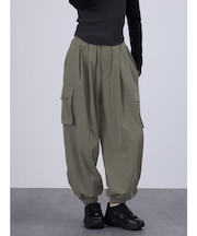 ナイロンタックカーゴパンツ(black,khaki)