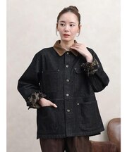異素材切り替えデニムジャケット