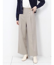 ボタンアクセントワイドパンツ