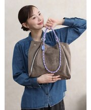 【WEB限定カラーあり】“Cheerful”スエードタッチ2wayハンドルトート