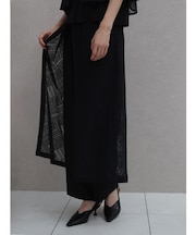 レースレイヤードワイドパンツ
