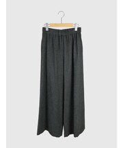 カシミヤブレンドストライプ柄ワイドパンツ