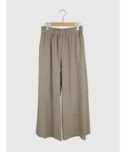 カシミヤブレンド千鳥格子柄ワイドパンツ
