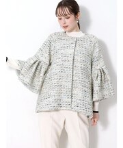ラメツイードフレアスリーブジャケット