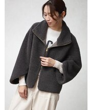 リバーシブルジップボアショートブルゾン