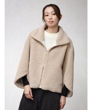 リバーシブルジップボアショートブルゾン