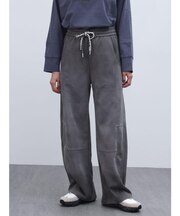 グラデーションスタッズ切替えスウェットパンツ(charcoal gray,black)
