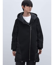 アシメジップフード中綿ジャケット