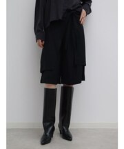 2WAYラップデザインレイヤードハーフパンツ
