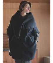 【尾州】Double Melton Poncho Coat