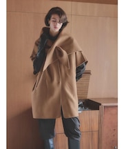 【尾州】Double Melton Poncho Coat