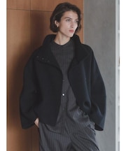 【尾州】Double Melton Standcollar Short Coat