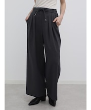 ドローストリングツータックワイドパンツ