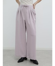 ドローストリングツータックワイドパンツ