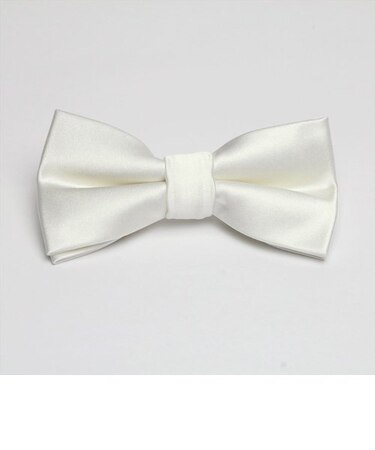 蝶ネクタイ  白系 無地柄