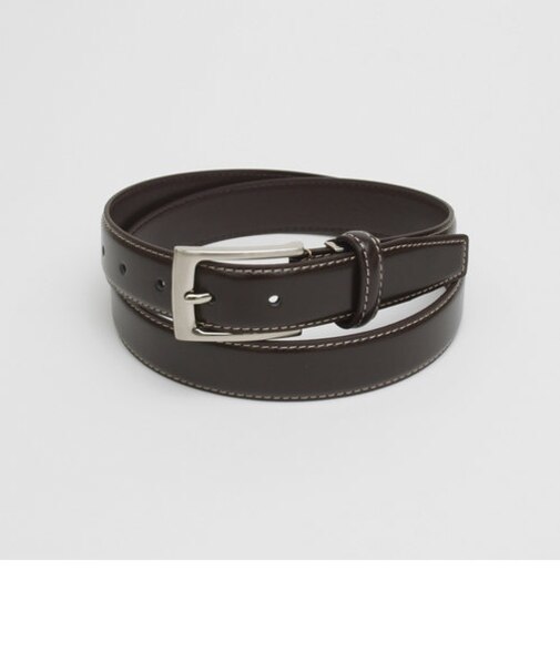 メンズベルト ブラウン系 95cm 牛革 ピンバックル式 (サイズ調節可能)