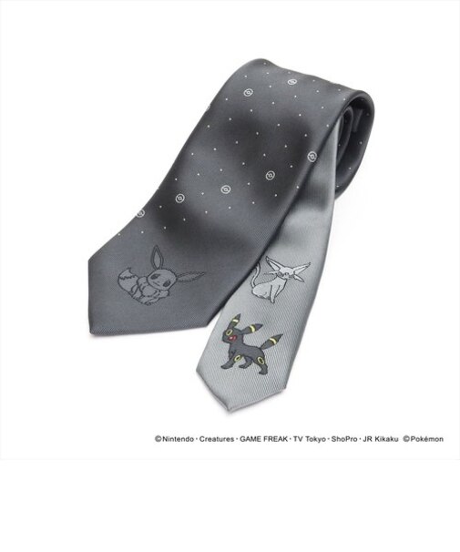 Pocket Monsters ポケモン イーブイ、エーフィ、ブラッキー / ネクタイ グレー系 ドット柄