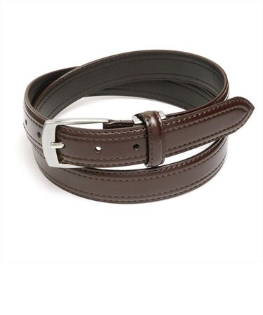 メンズベルト ブラウン系 95cm 牛革 ピンバックル式 (サイズ調節可能)