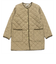 キルト中綿コート ベージュ系