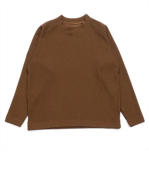 ベーシック クルーネックニットブラウン系