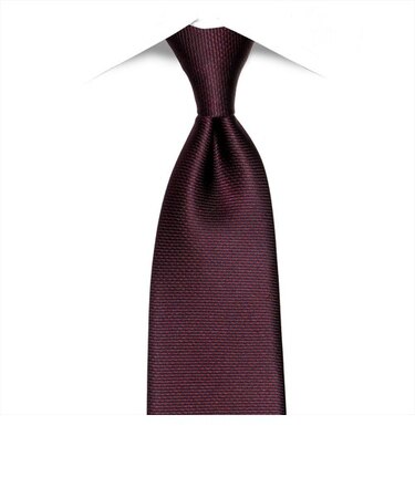 ベーシック 絹100％ ネクタイ エンジ系 無地柄