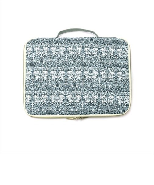 ヴィンテージ柄 ラップトップケース PCバッグ ネイビー系