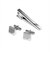 【日本製】タイピン カフリンクス セット  シルバー系 ビジネス フォーマル